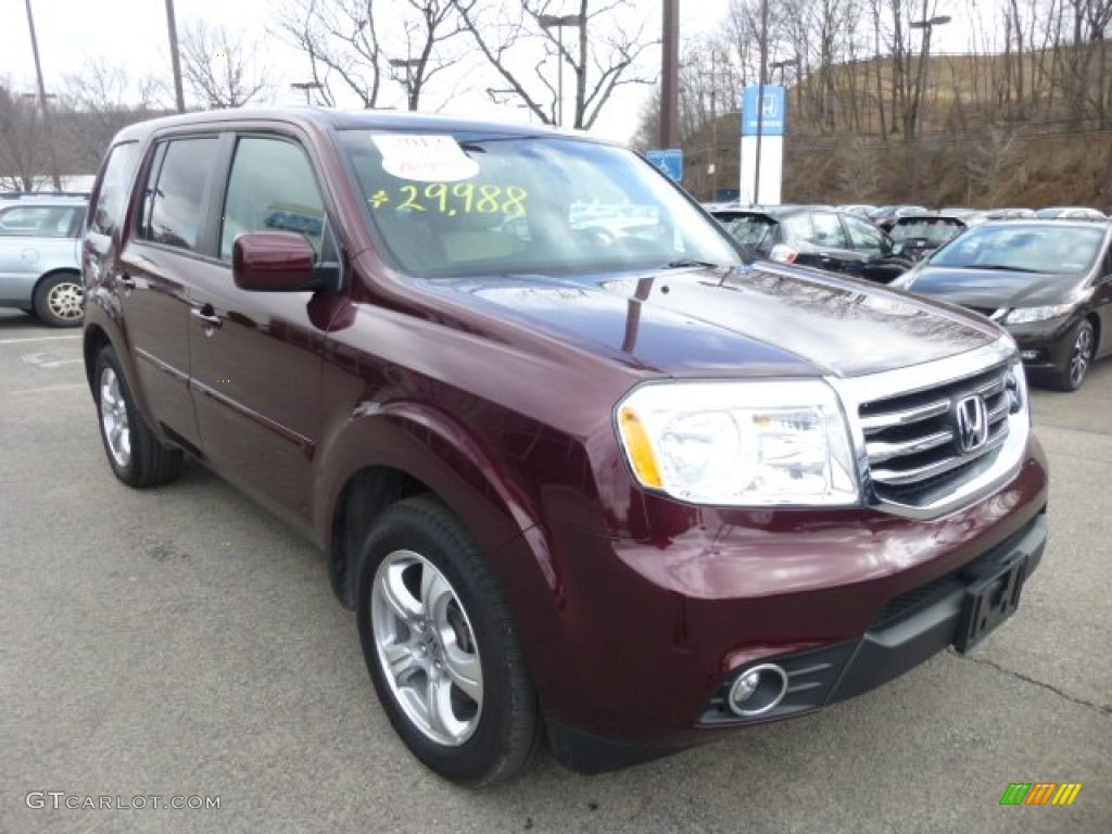 Dark Cherry Pearl II 2012 Honda Pilot EX 4WD Exterior Photo #78385282