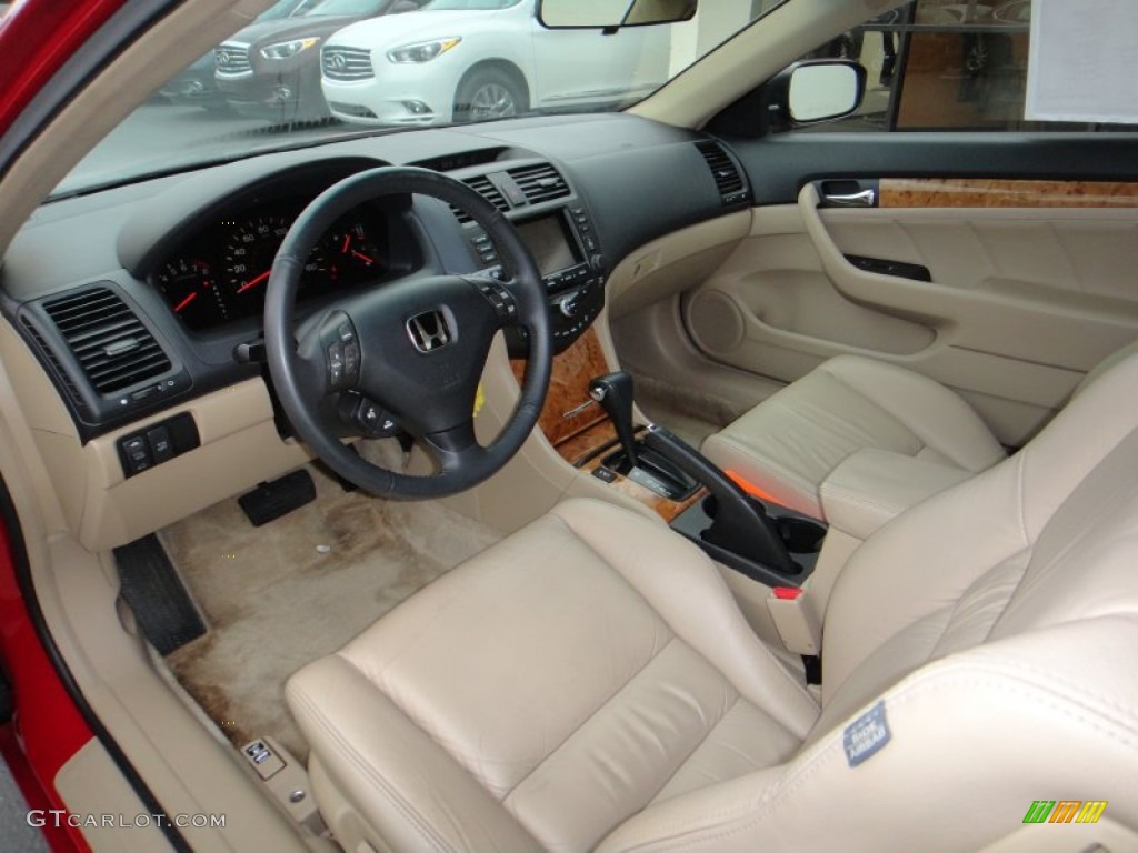 2003 Accord EX V6 Coupe - San Marino Red / Ivory photo #8