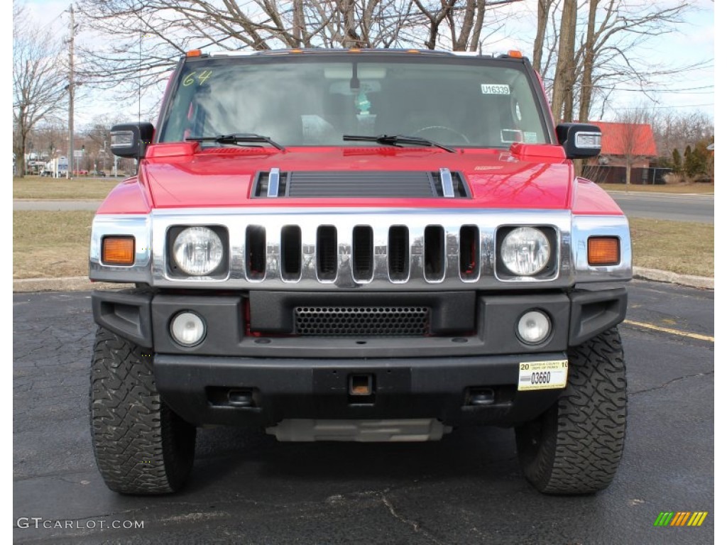 2004 H2 SUV - Victory Red / Wheat photo #2