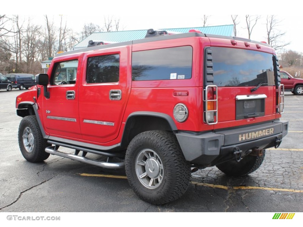 2004 H2 SUV - Victory Red / Wheat photo #4