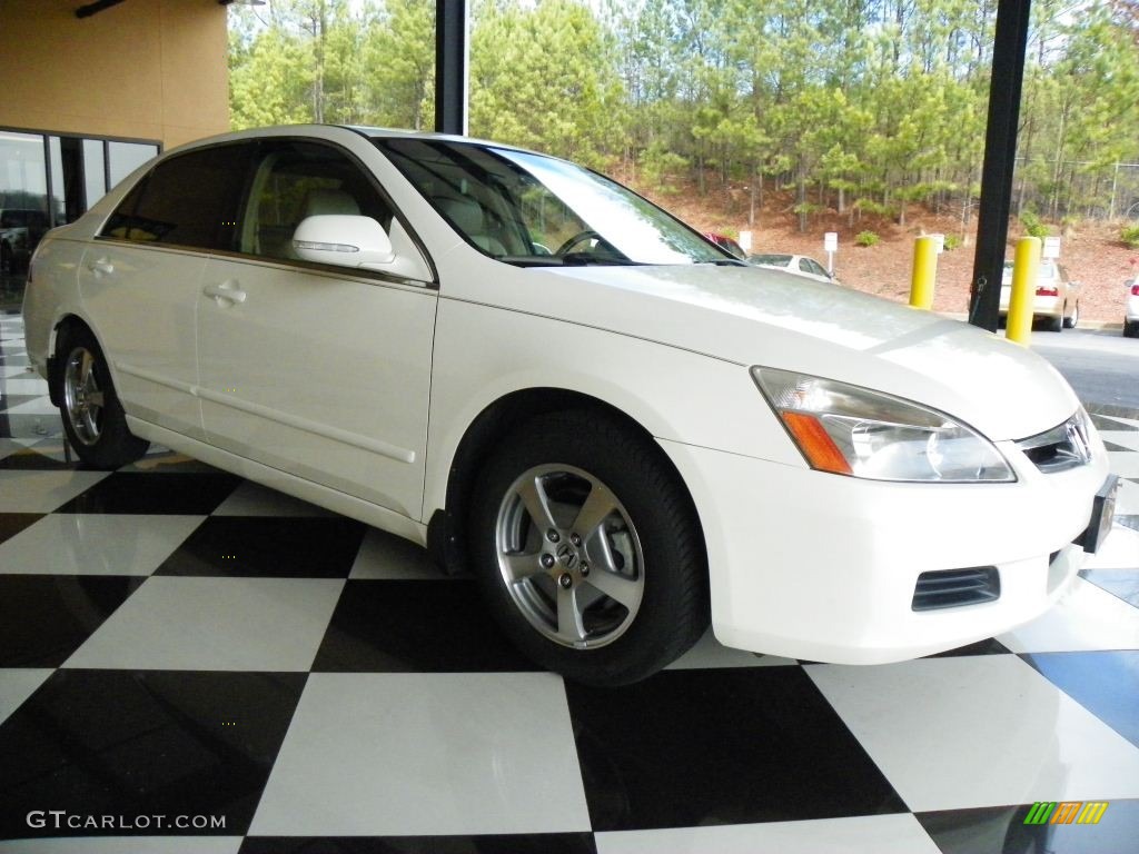 2007 Accord Hybrid Sedan - Taffeta White / Ivory photo #1