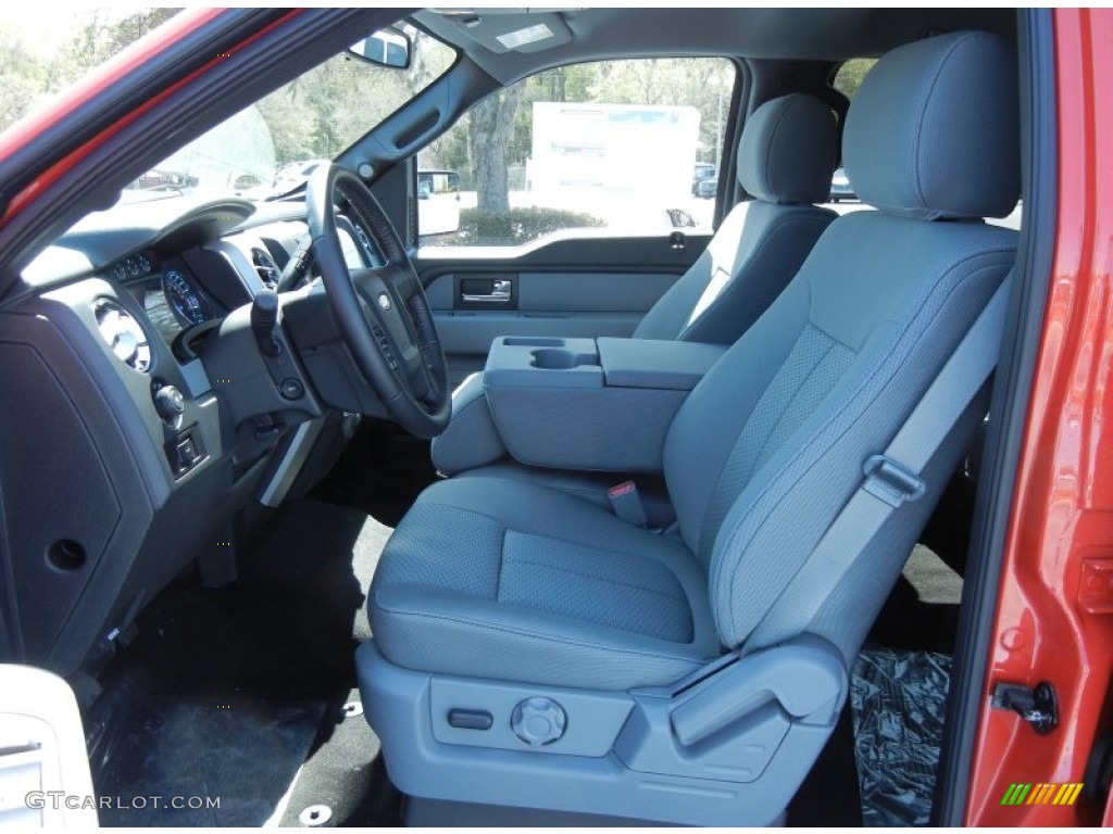 Steel Gray Interior 2013 Ford F150 XLT SuperCrew Photo #78387632