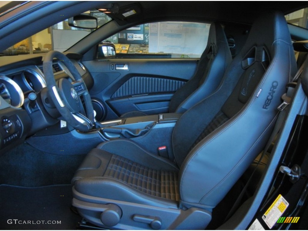 Shelby Charcoal Black/Black Accent Recaro Sport Seats Interior 2013 Ford Mustang Shelby GT500 SVT Performance Package Coupe Photo #78388853