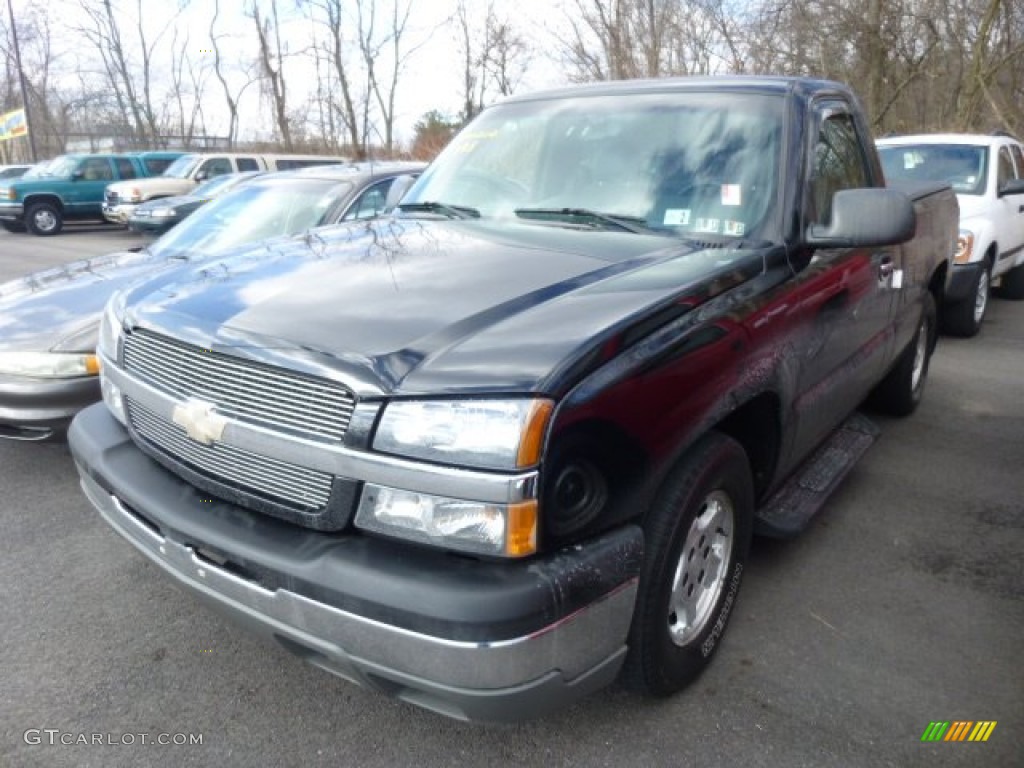 2004 Silverado 1500 LS Regular Cab - Black / Dark Charcoal photo #4