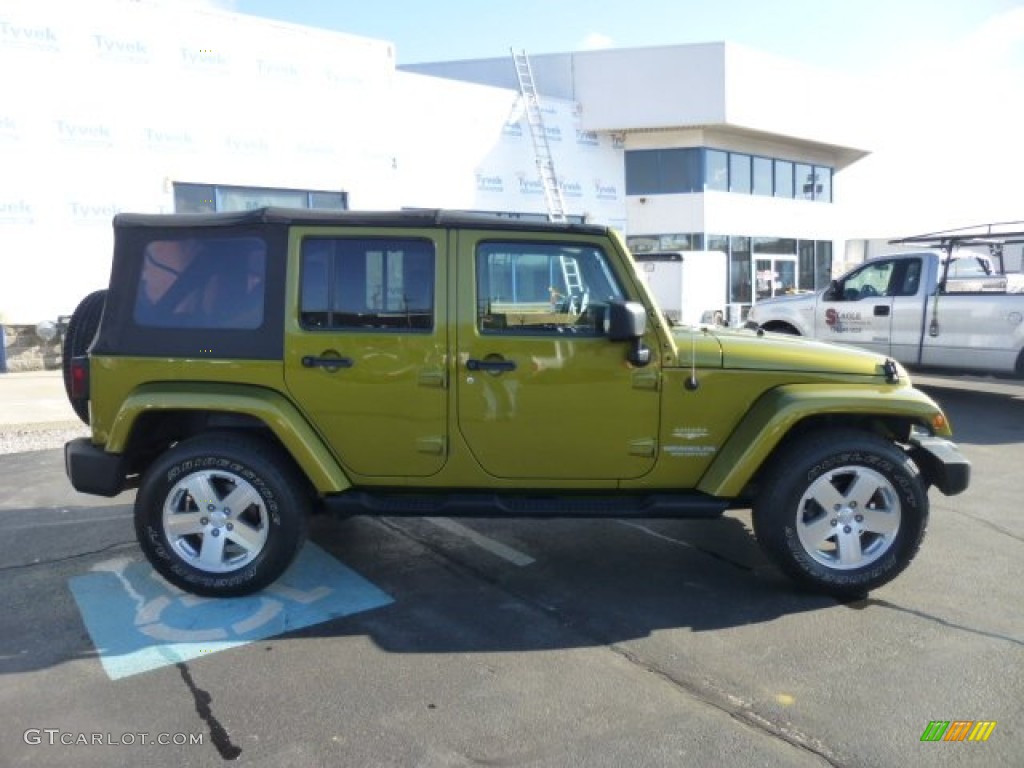 Rescue Green Metallic 2008 Jeep Wrangler Unlimited Sahara 4x4 Exterior Photo #78389414
