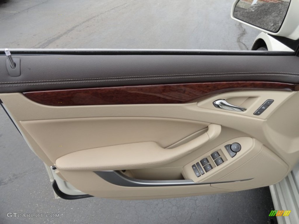 2010 Cadillac CTS 4 3.0 AWD Sedan Cashmere/Cocoa Door Panel Photo #78389912