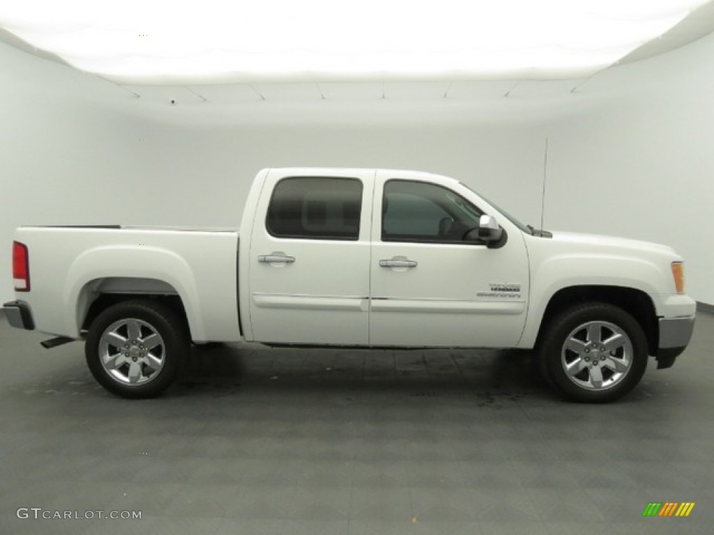 2012 Sierra 1500 SLE Crew Cab - Summit White / Ebony photo #4