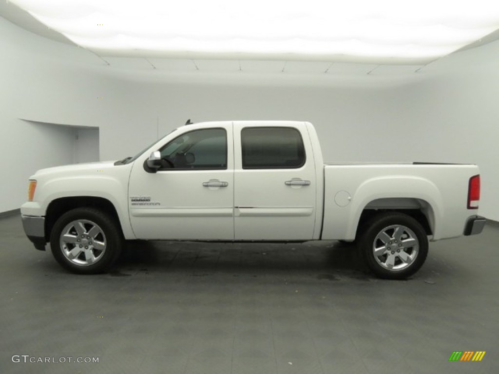 2012 Sierra 1500 SLE Crew Cab - Summit White / Ebony photo #8