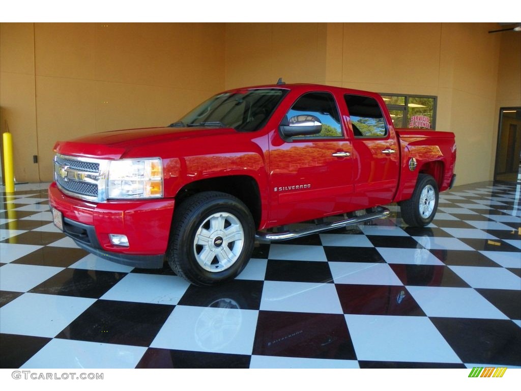 2007 Silverado 1500 LTZ Crew Cab - Victory Red / Ebony Black photo #3