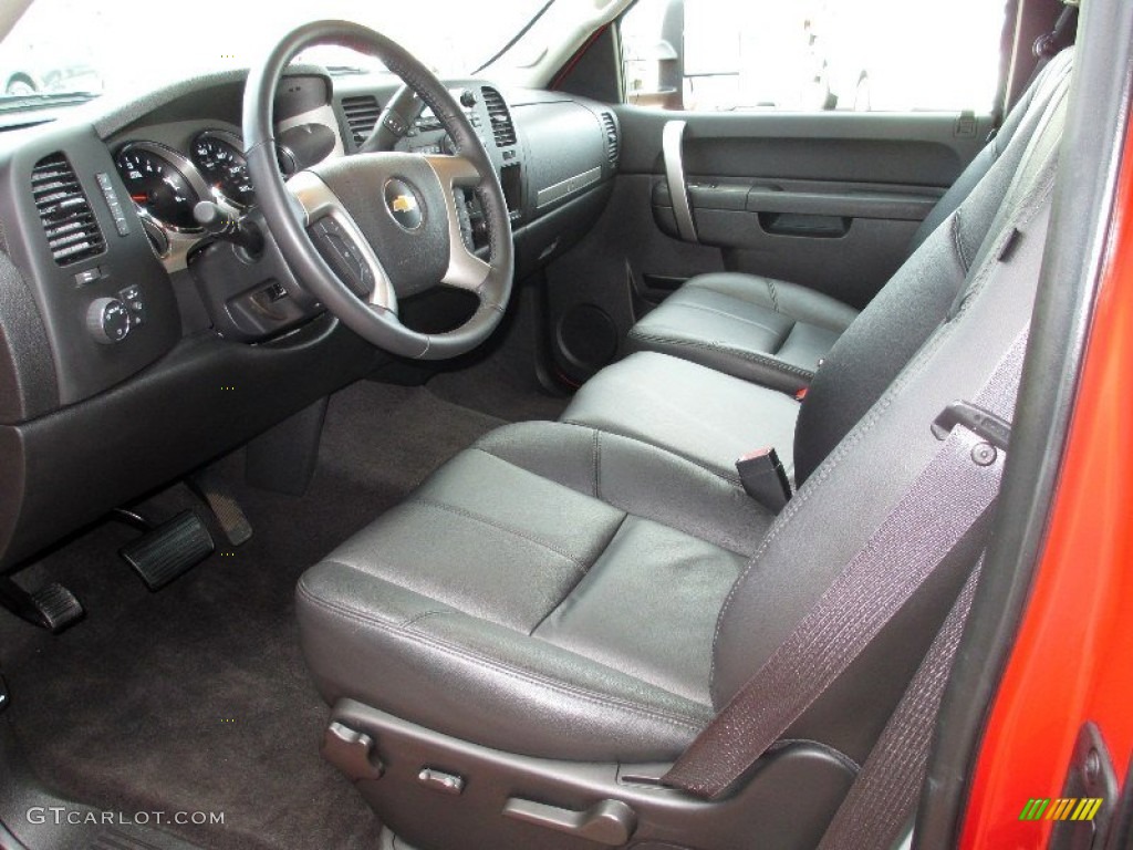 Ebony Interior 2012 Chevrolet Silverado 1500 LT Extended Cab 4x4 Photo #78390584