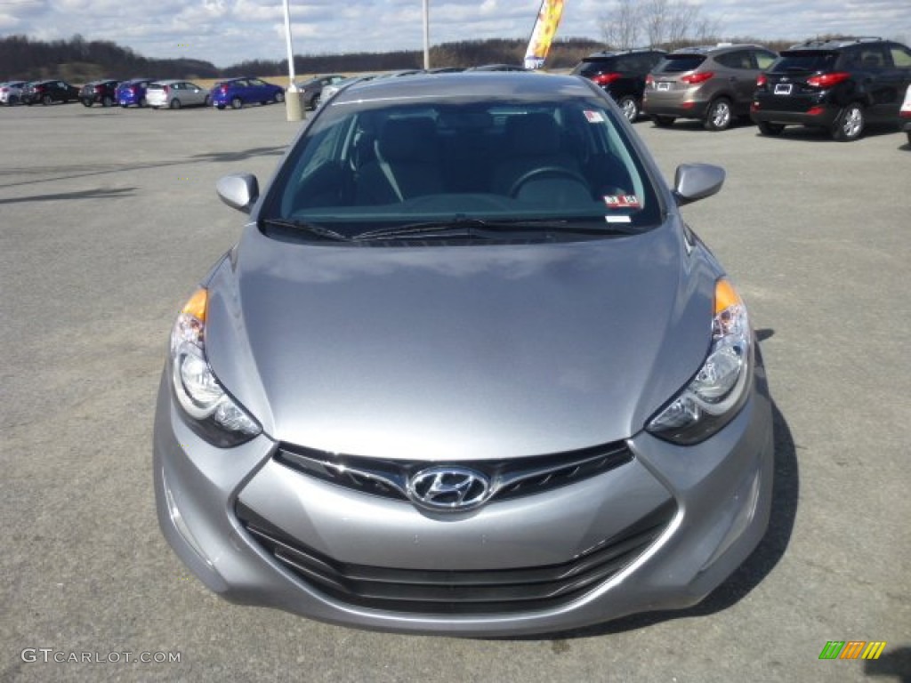 2013 Elantra Coupe GS - Titanium Gray Metallic / Gray photo #2
