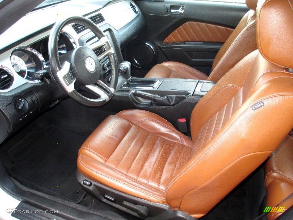 Saddle Interior 2010 Ford Mustang V6 Premium Convertible Photo #78391553