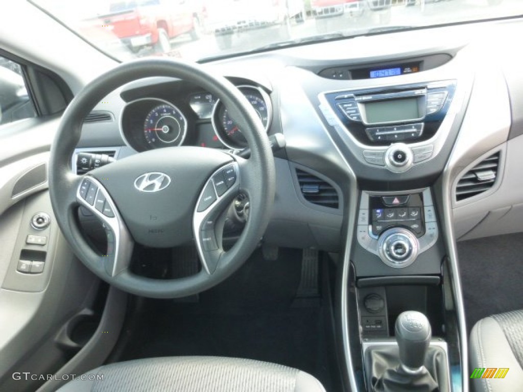2013 Elantra Coupe GS - Titanium Gray Metallic / Gray photo #13