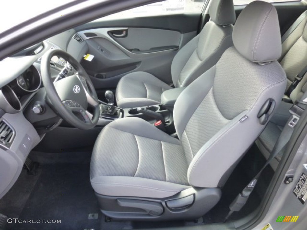 2013 Elantra Coupe GS - Titanium Gray Metallic / Gray photo #14