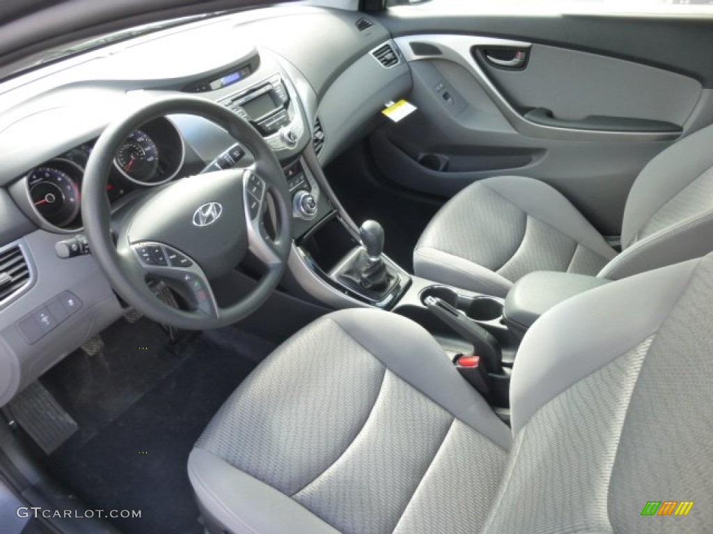 2013 Elantra Coupe GS - Titanium Gray Metallic / Gray photo #15