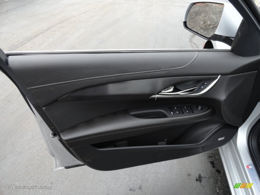 2013 Cadillac ATS 2.0L Turbo AWD Jet Black/Jet Black Accents Door Panel Photo #78392111