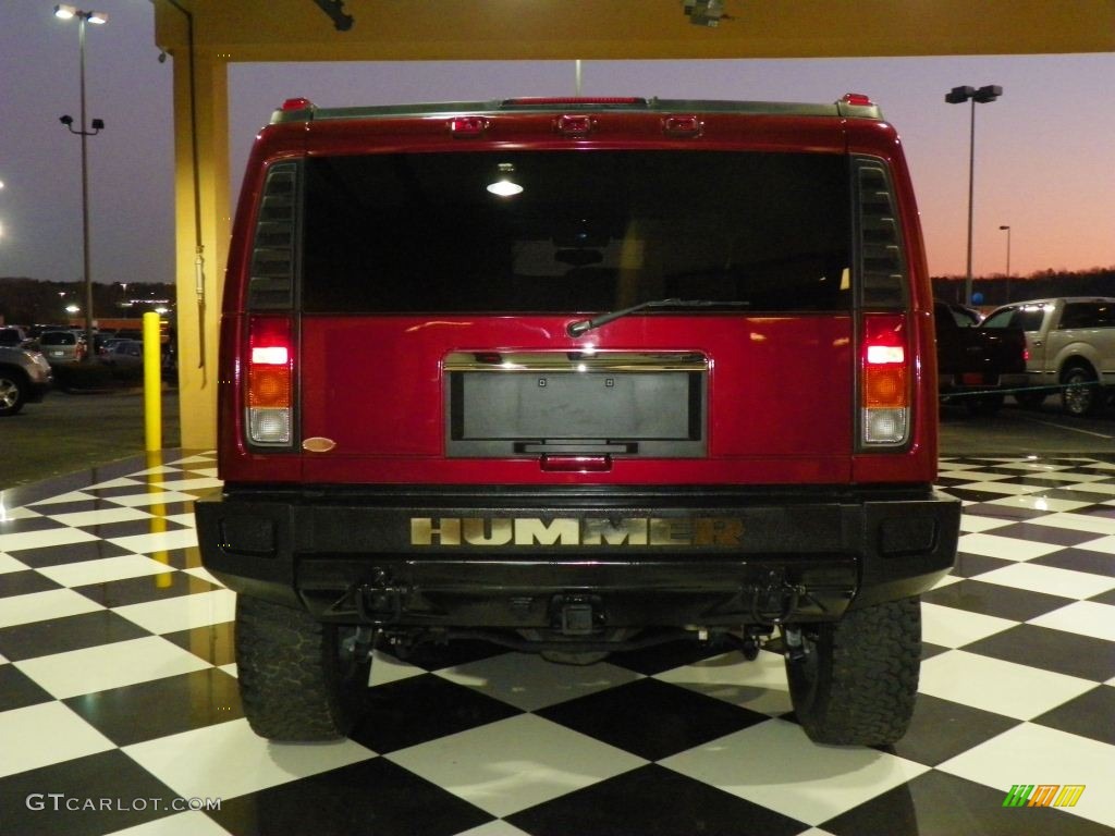 2004 H2 SUV - Red Metallic / Wheat photo #5