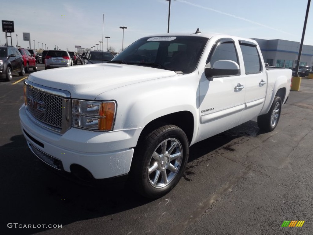 2011 Sierra 1500 Denali Crew Cab 4x4 - Summit White / Cocoa/Light Cashmere photo #1