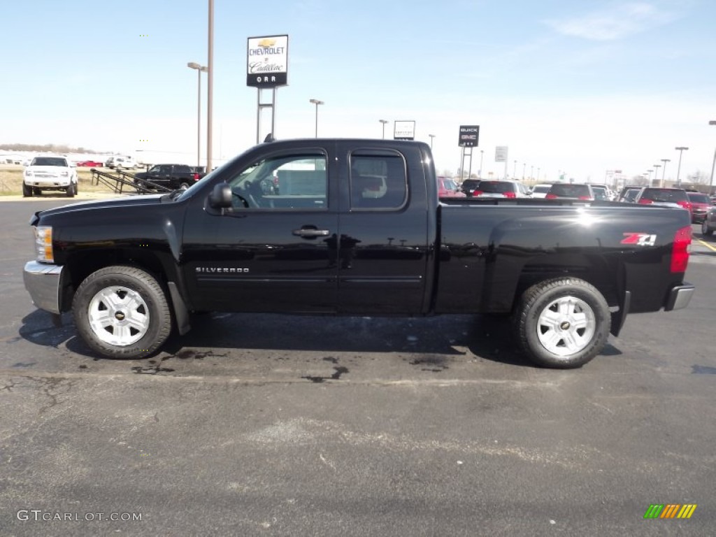 2013 Silverado 1500 LT Extended Cab 4x4 - Black / Ebony photo #8