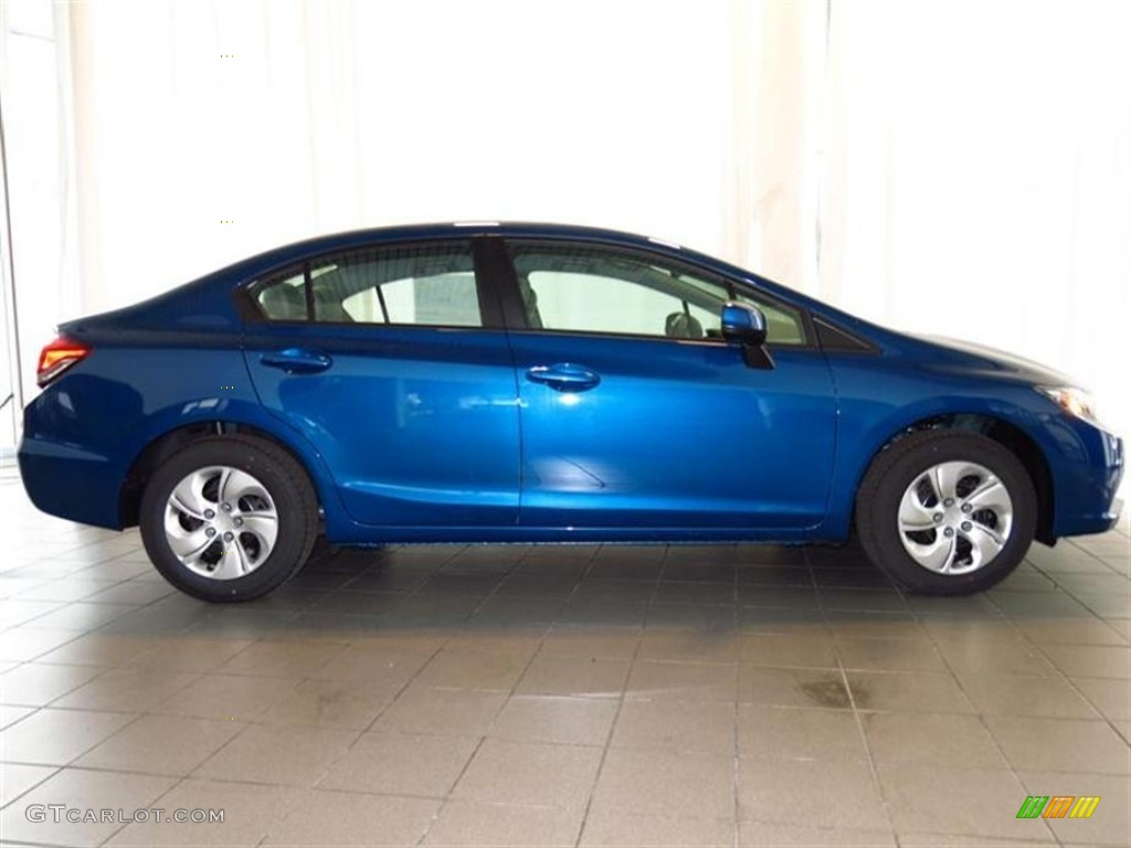 Dyno Blue Pearl 2013 Honda Civic LX Sedan Exterior Photo #78397337