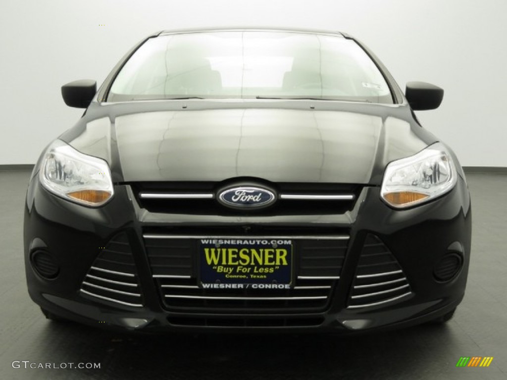 2012 Focus S Sedan - Tuxedo Black Metallic / Charcoal Black photo #2