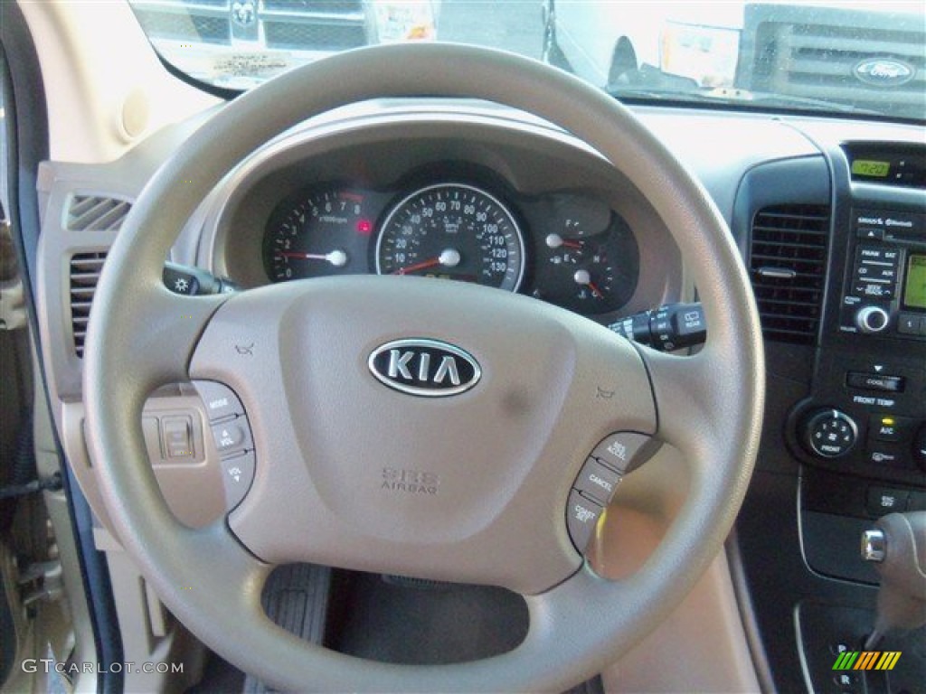 2011 Kia Sedona LX Beige Steering Wheel Photo #78403058