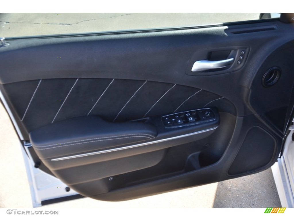 2012 Dodge Charger SRT8 Black Door Panel Photo #78405266