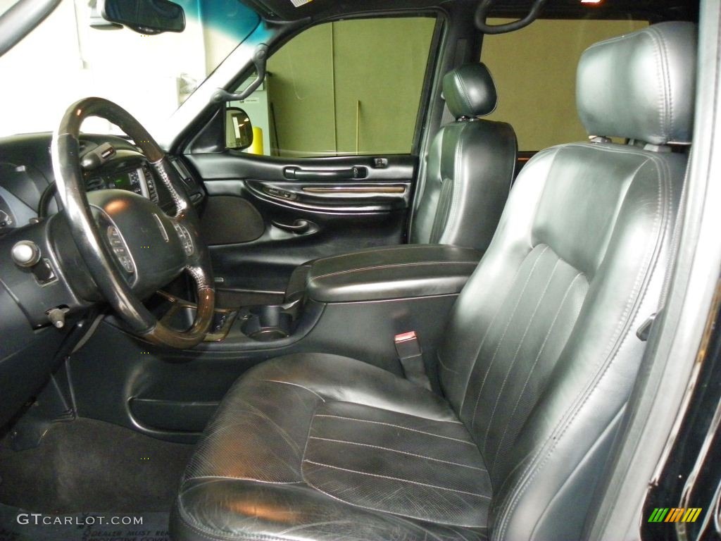 Midnight Black Interior 2002 Lincoln Blackwood Crew Cab Photo #78405272