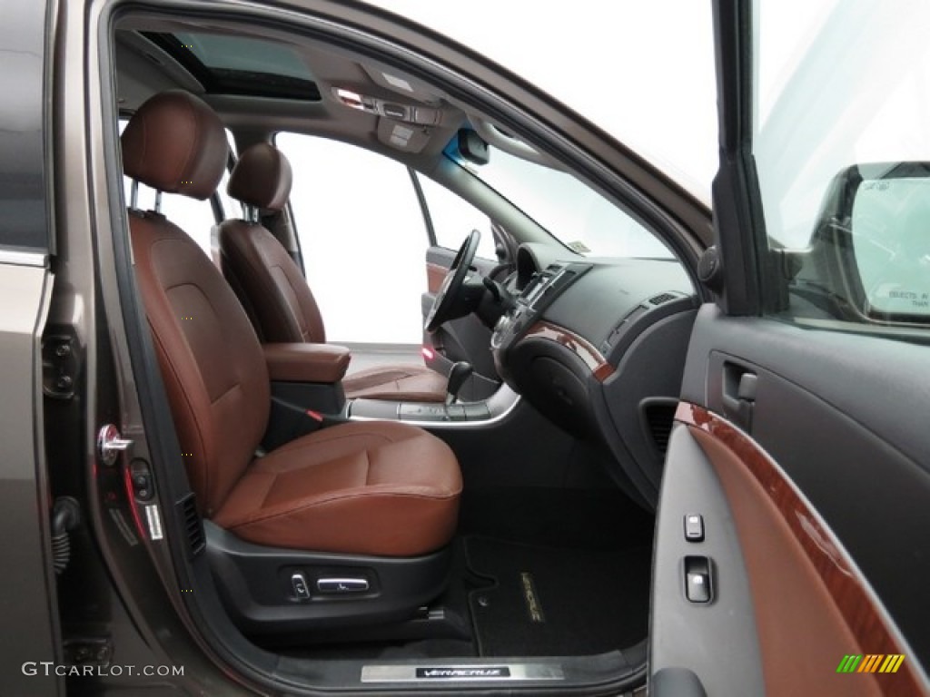 Black/Saddle Interior 2008 Hyundai Veracruz Limited Photo #78405545