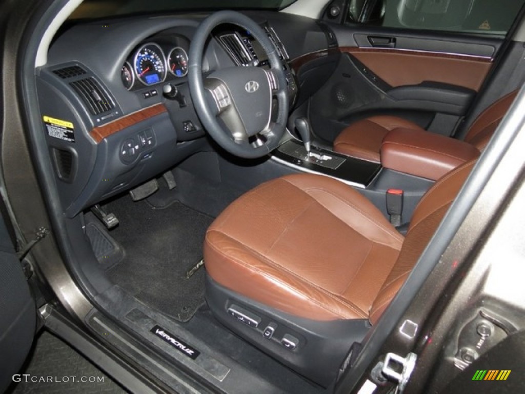 Black/Saddle Interior 2008 Hyundai Veracruz Limited Photo #78405632