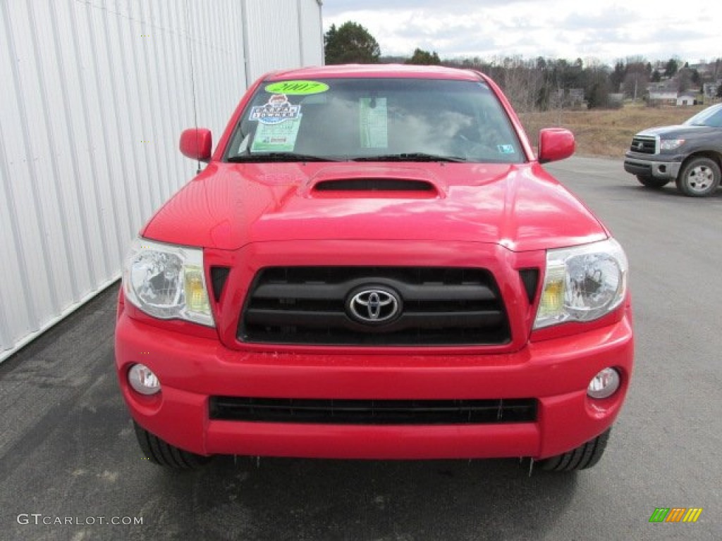 2007 Tacoma V6 TRD Sport Double Cab 4x4 - Radiant Red / Graphite Gray photo #4