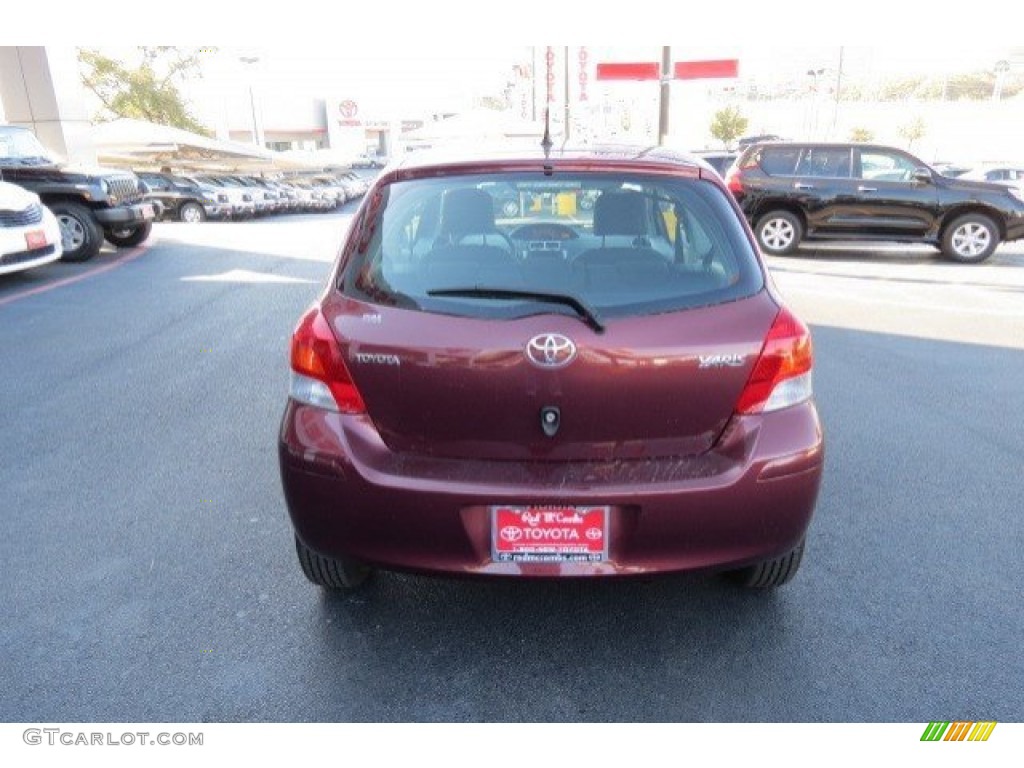 2010 Yaris 3 Door Liftback - Carmine Red Metallic / Dark Charcoal photo #6