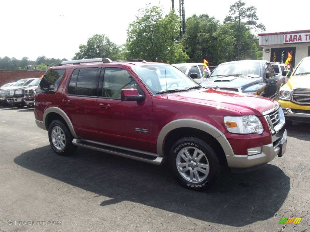 2006 Explorer Eddie Bauer 4x4 - Redfire Metallic / Camel/Stone photo #1