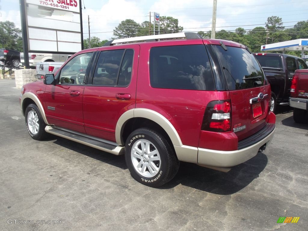 2006 Explorer Eddie Bauer 4x4 - Redfire Metallic / Camel/Stone photo #4