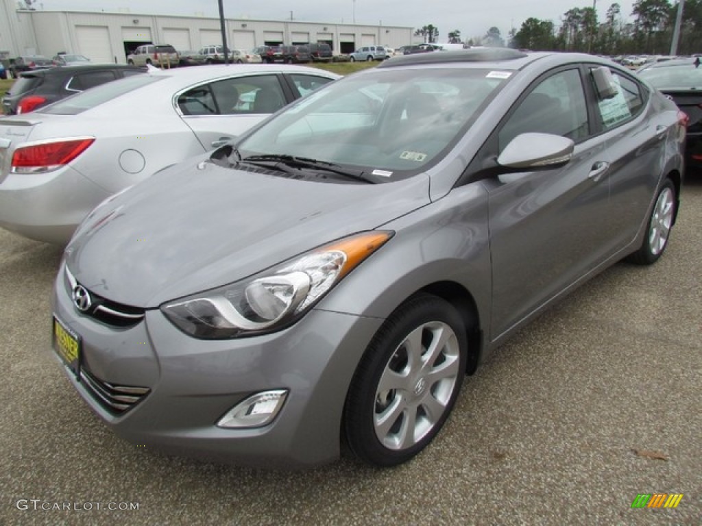 2013 Elantra Limited - Titanium Gray Metallic / Black photo #2