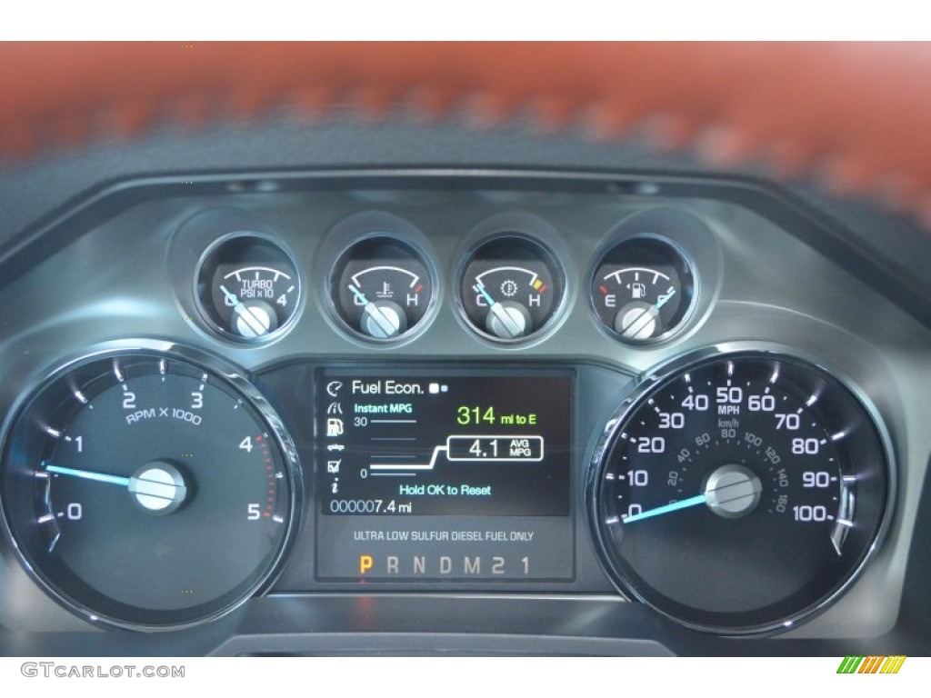 2013 Ford F250 Super Duty King Ranch Crew Cab 4x4 Gauges Photo #78414425
