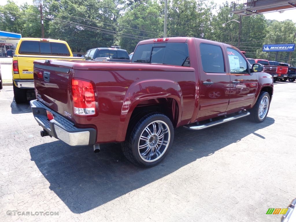 2008 Sierra 1500 SLE Crew Cab - Sonoma Red Metallic / Light Cashmere photo #6