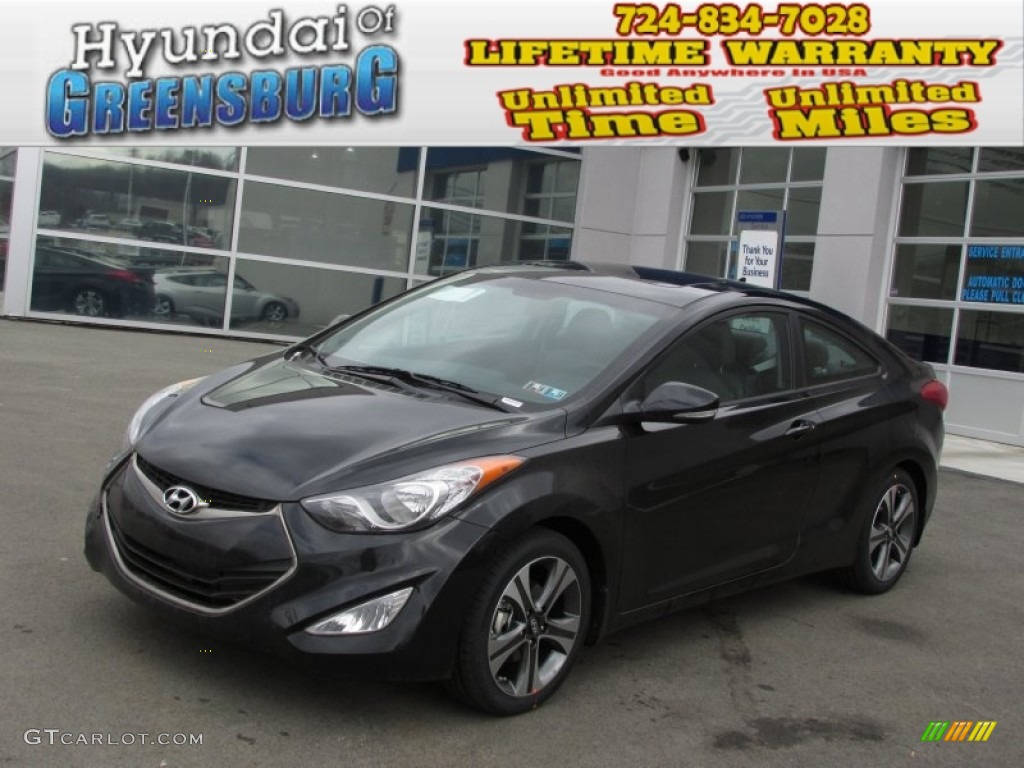 2013 Elantra Coupe SE - Black Noir Pearl / Gray photo #1