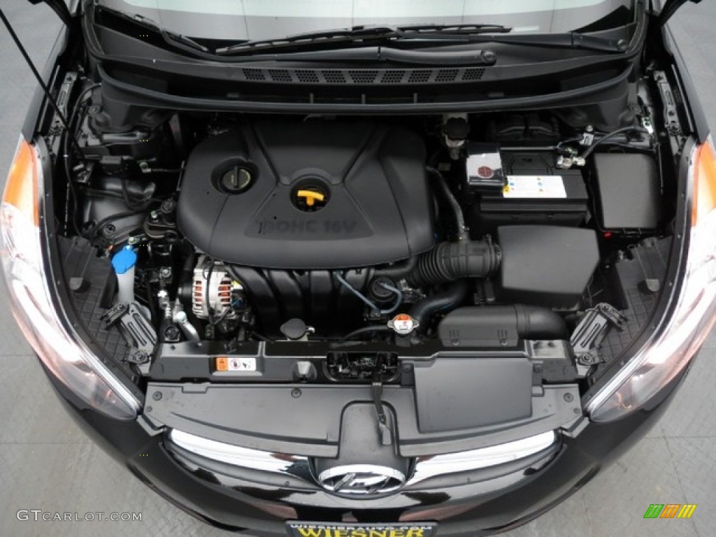 2013 Elantra GLS - Midnight Black / Gray photo #4