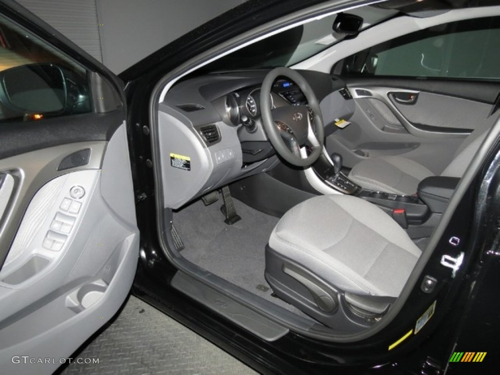 2013 Elantra GLS - Midnight Black / Gray photo #5
