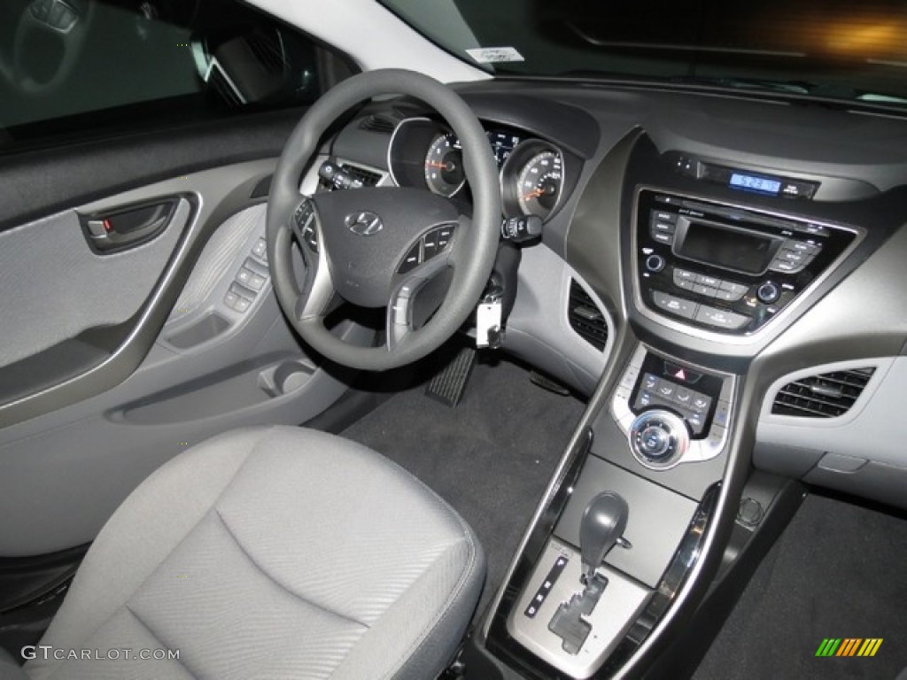 2013 Elantra GLS - Midnight Black / Gray photo #6