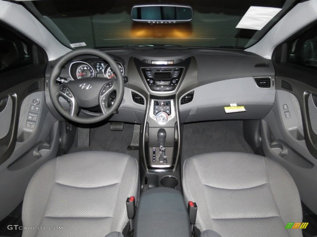 2013 Elantra GLS - Midnight Black / Gray photo #7
