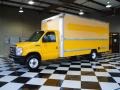 Yellow 2008 Ford E Series Cutaway E350 Commercial Moving Truck Exterior