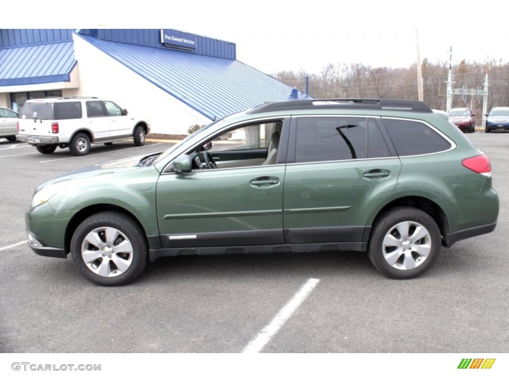 2012 Outback 2.5i Premium - Cypress Green Pearl / Warm Ivory photo #11