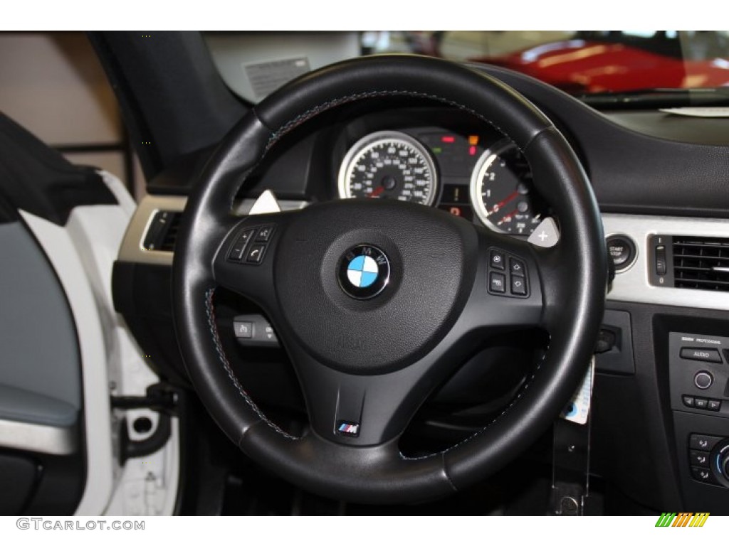 2011 BMW M3 Coupe Palladium Silver/Black Steering Wheel Photo #78419553