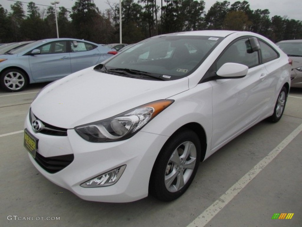 2013 Elantra Coupe GS - Monaco White / Gray photo #2