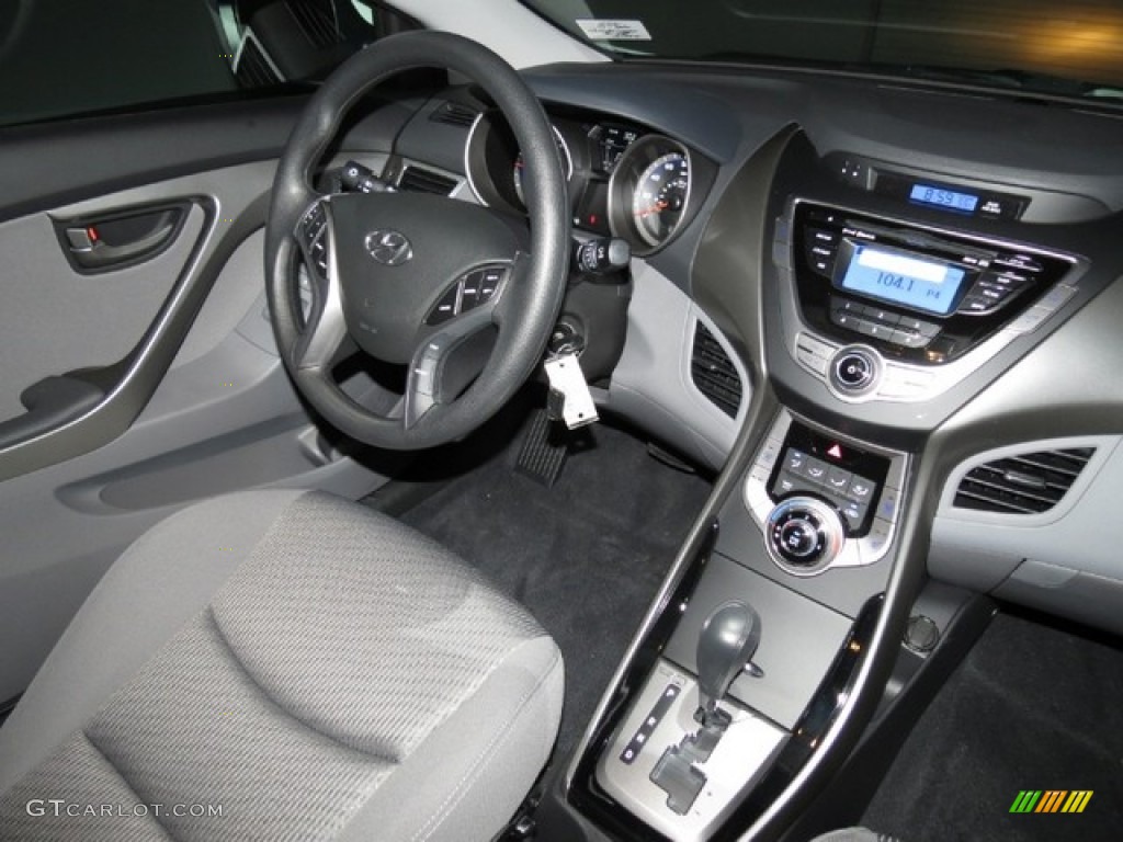 2013 Elantra Coupe GS - Monaco White / Gray photo #6