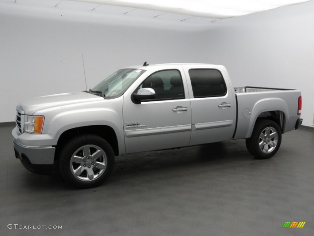 2013 Sierra 1500 SLE Crew Cab - Quicksilver Metallic / Ebony photo #1