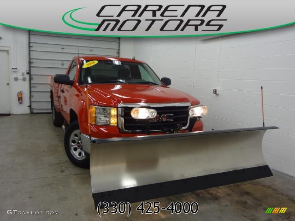 2008 Sierra 1500 Regular Cab 4x4 - Fire Red / Dark Titanium photo #1