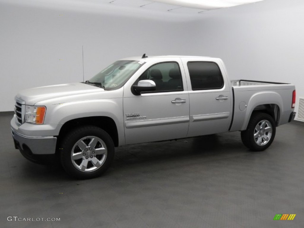 2013 Sierra 1500 SLE Crew Cab - Quicksilver Metallic / Ebony photo #1